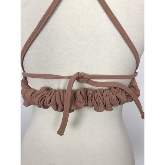 Storets Crop Triangle Tank Top Strappy Criss Cross Back - Picture 7 of 7